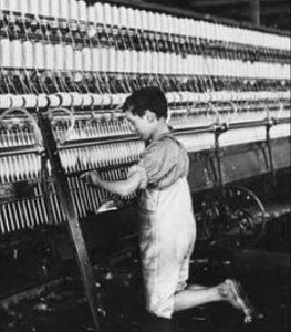 Niños trabajadores de la industria textil